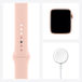 Apple Watch Series 6 GPS 44mm Aluminum Case with Sport Band Gold/Pink Sand () - 