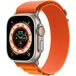 Apple Watch Ultra 49 mm Titanium Case, Alpine Loop Orange (Medium, 145-190 mm) Orange - 