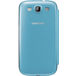 Чехол книжка для Samsung I9300 Clear View Flip Cover голубая кожа - Цифрус