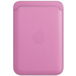 Визитница кожаная на накладку MagSafe Pink - Цифрус