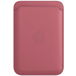 Визитница кожаная на накладку MagSafe Pink Pomelo - Цифрус