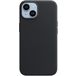 Задняя накладка для iPhone 14 MagSafe черная кожа - Цифрус