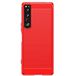 Задняя накладка для Sony Xperia 1 IV красная карбон - Цифрус
