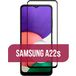 Защитное стекло для Samsung Galaxy A22s 3D черное ПОЛНОЕ - Цифрус
