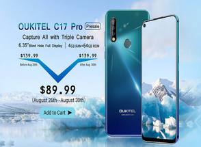 OUKITEL C17 Pro – недорогой смартфон с тройной камерой