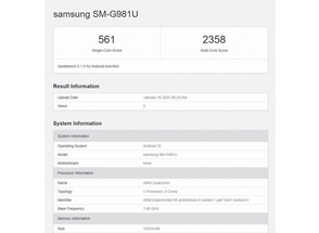Samsung Galaxy S20 5G   Geekbench.